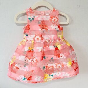 Lavender Infant Pink Floral Dress   Sz 3/6 Months   EUC
